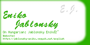 eniko jablonsky business card